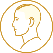 Illustration of early hair loss.